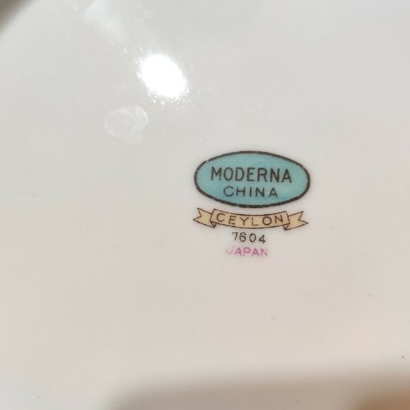 Vintage Moderna China Gardenia Wentworth 9 Wide 3" Deep Bowl Japan Ceylon 7604 - Picture 3 of 8